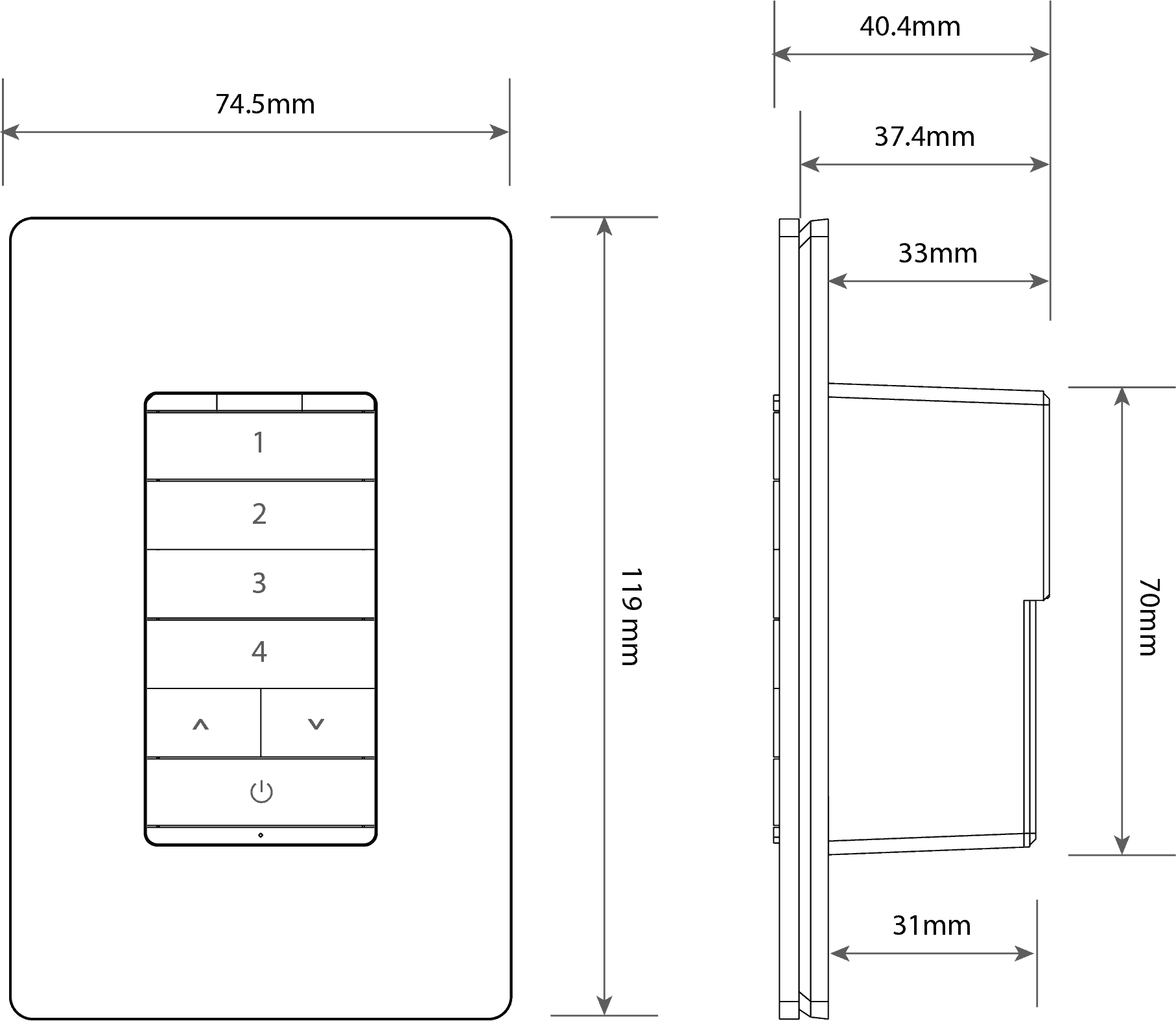 Wall Station Dimensions