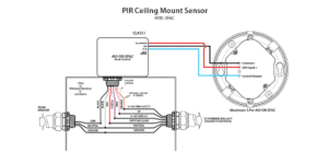 Wired PIR Ceiling Mount