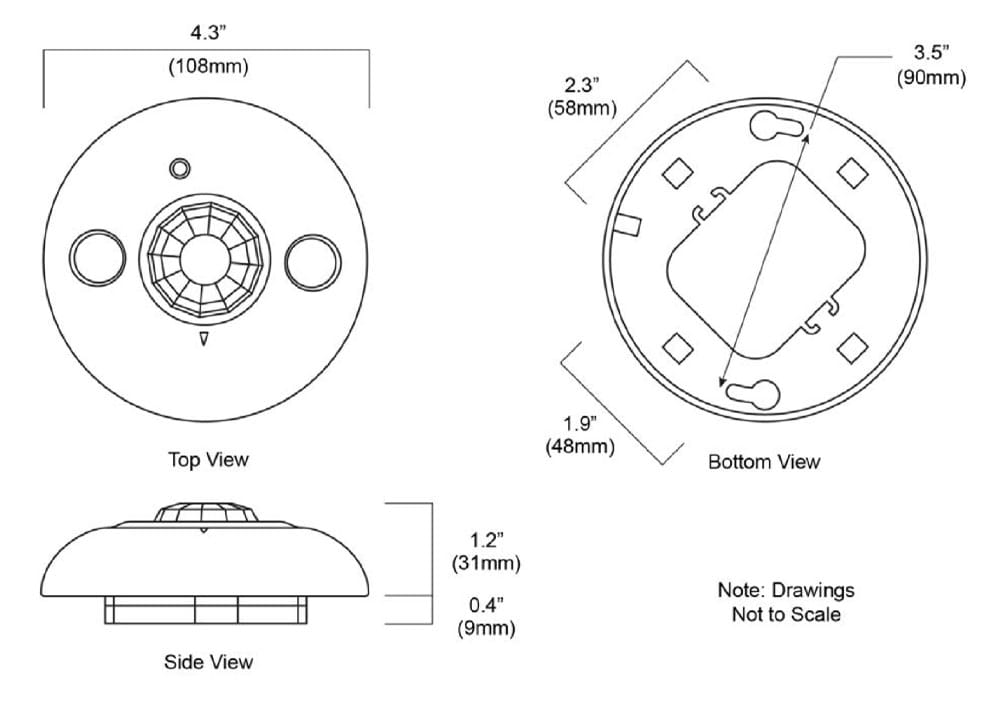 Dual-tech Sensor Dimensions