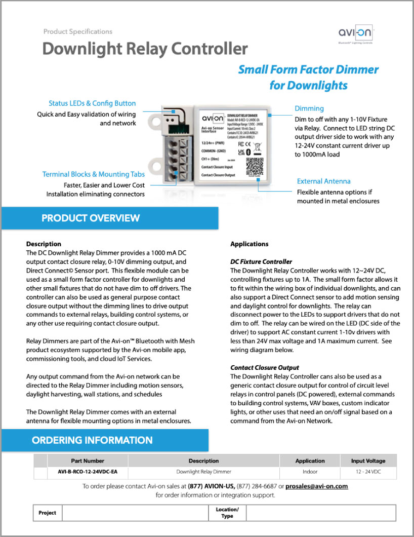 Downlight Relay Controller